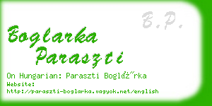 boglarka paraszti business card